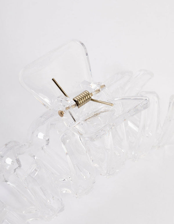 Clear Zig Zag Hair Claw Clip