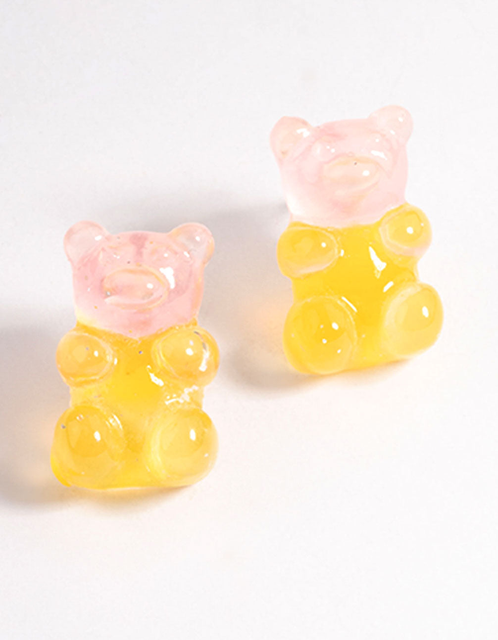 Yellow Ombre Teddy Stud Earrings