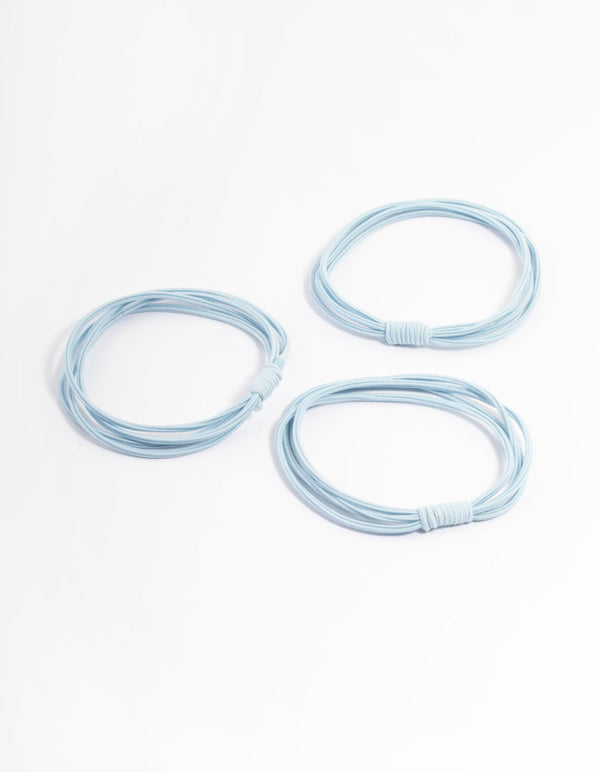 Blue Fabric Hair Tie Pack