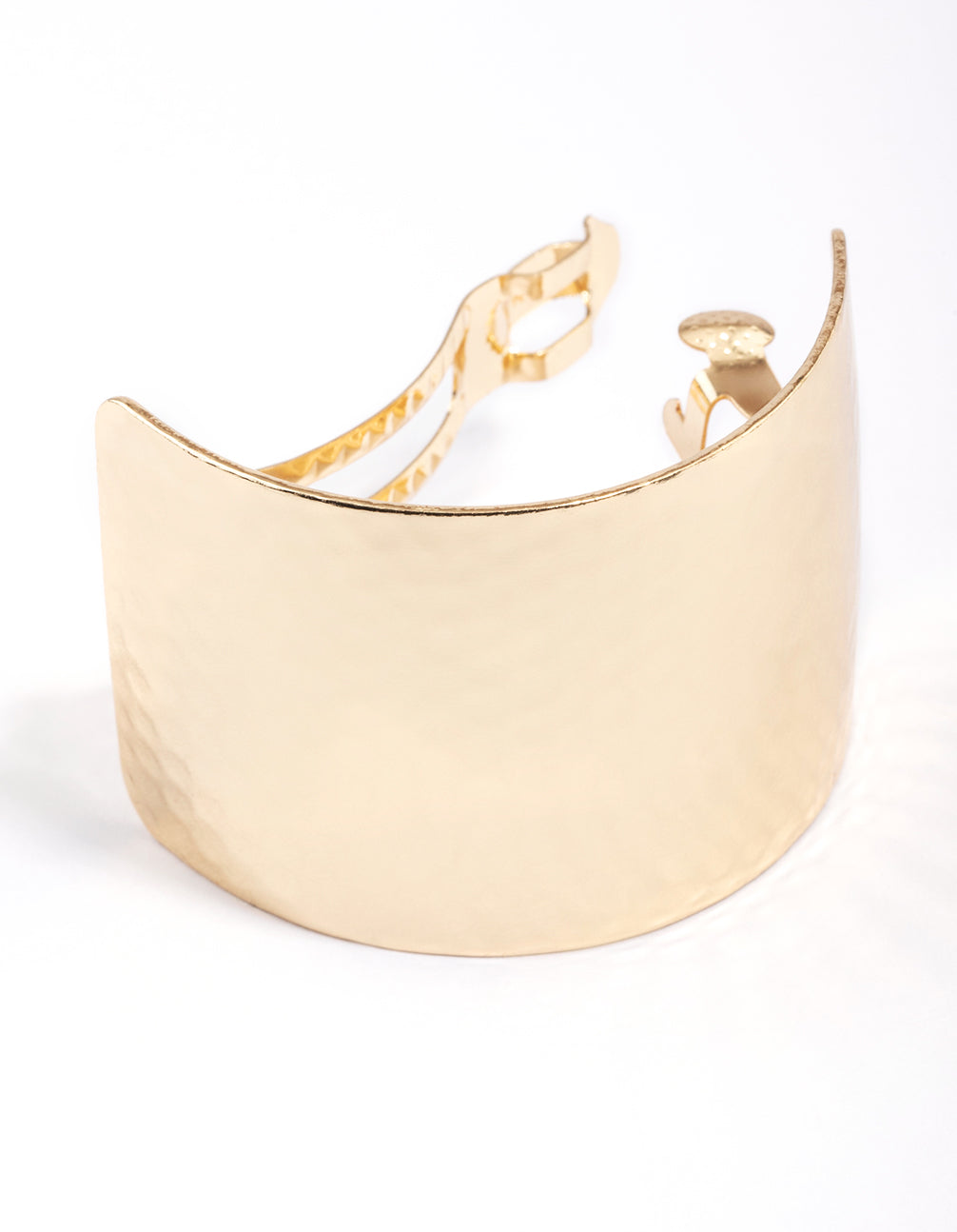 Gold Button Pony Barette Clip