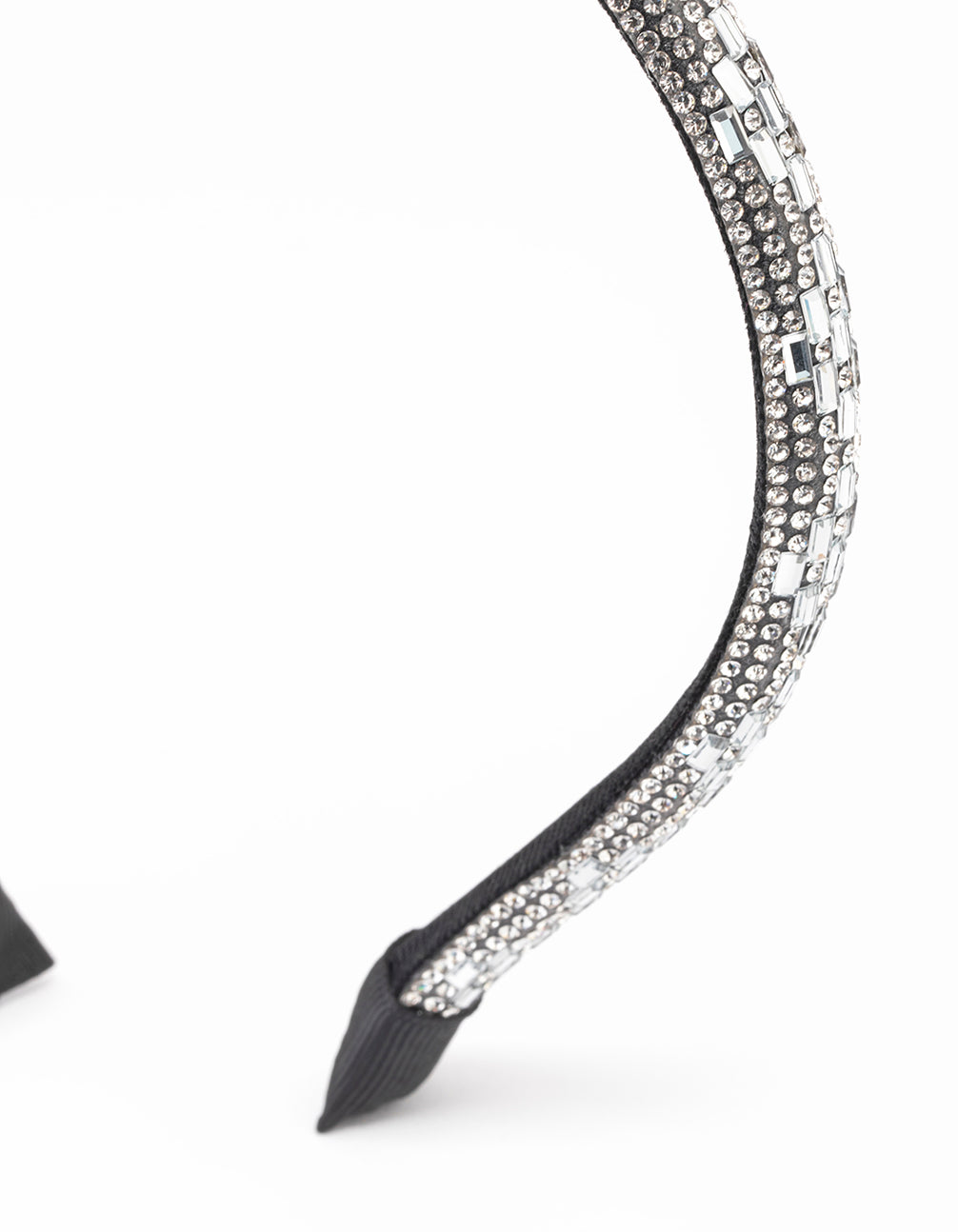 Silver Rectangle Diamante Headband