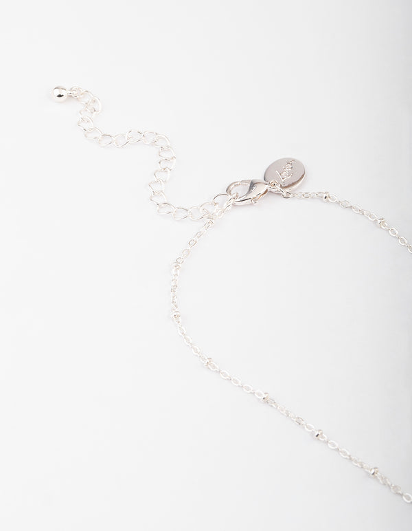 Silver Layered Textured Disc Necklace & Earrings Set