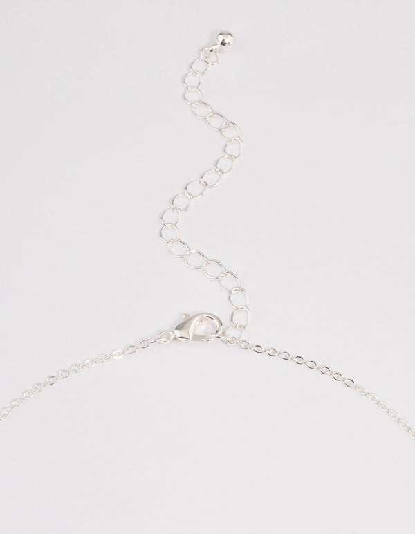 Silver Solid Tag Necklace