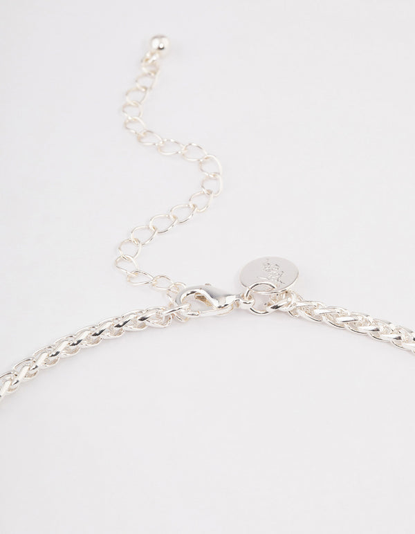 Silver Classic Wheat Chain Necklace