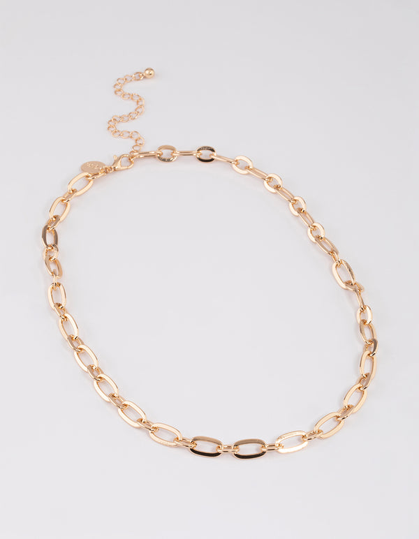 Gold Chain Link Necklace