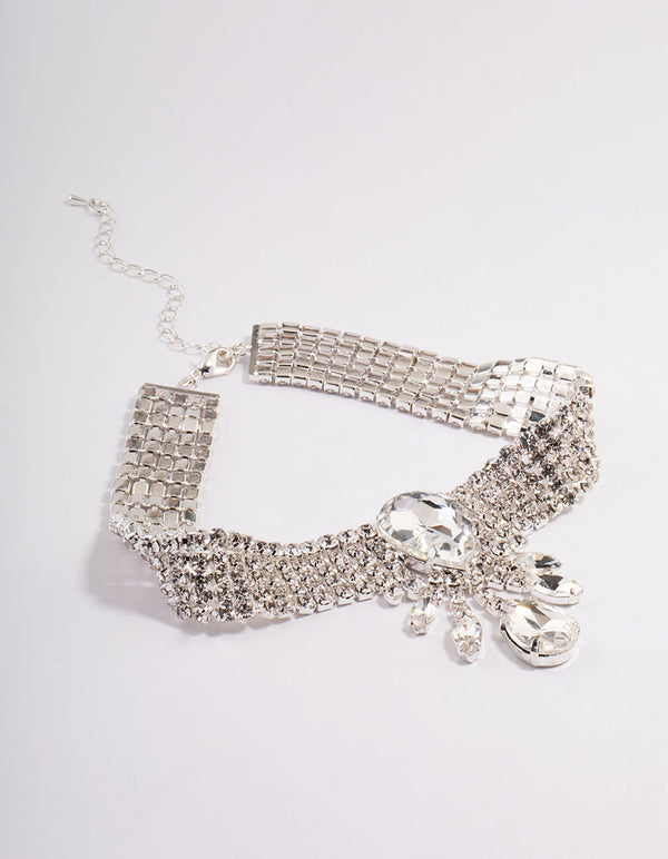 Silver Cupchain Large Pear Choker