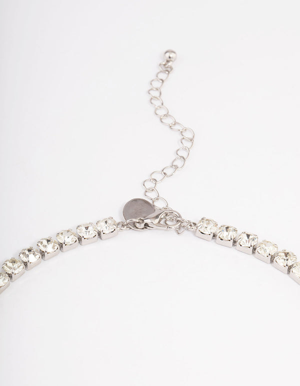 Silver Diamante Cupchain Y-Necklace