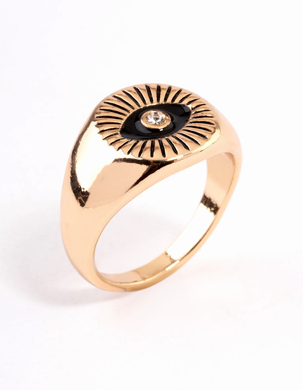 Black Gazing Eye Ring