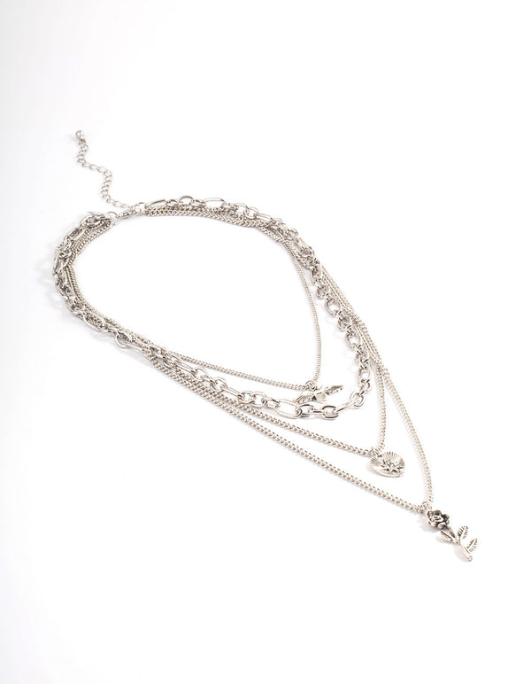 Silver Layered Necklace