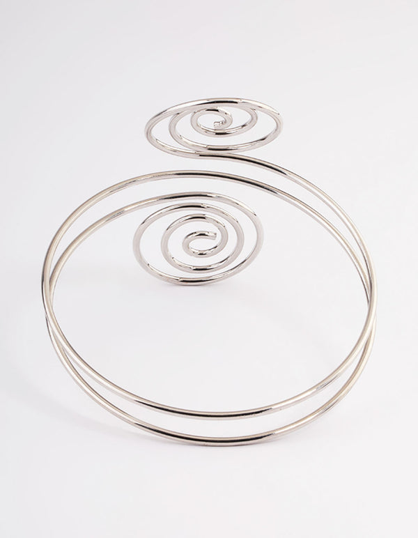Silver Swirl Arm Cuff