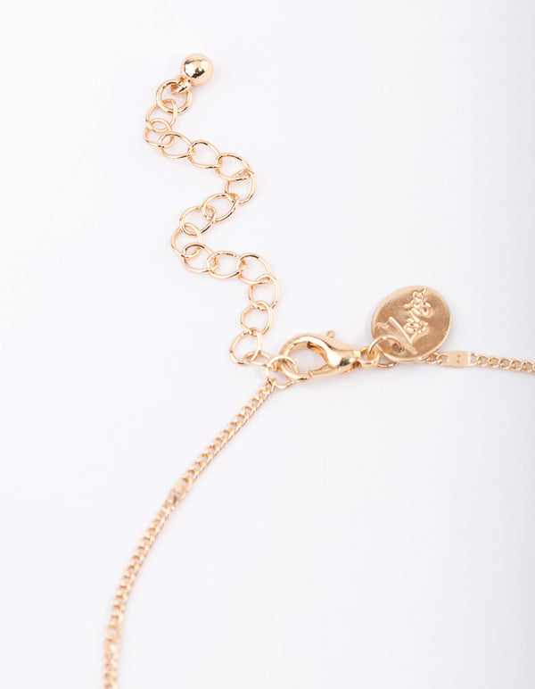 Gold Enamel Fishtail Anklet 4-Pack