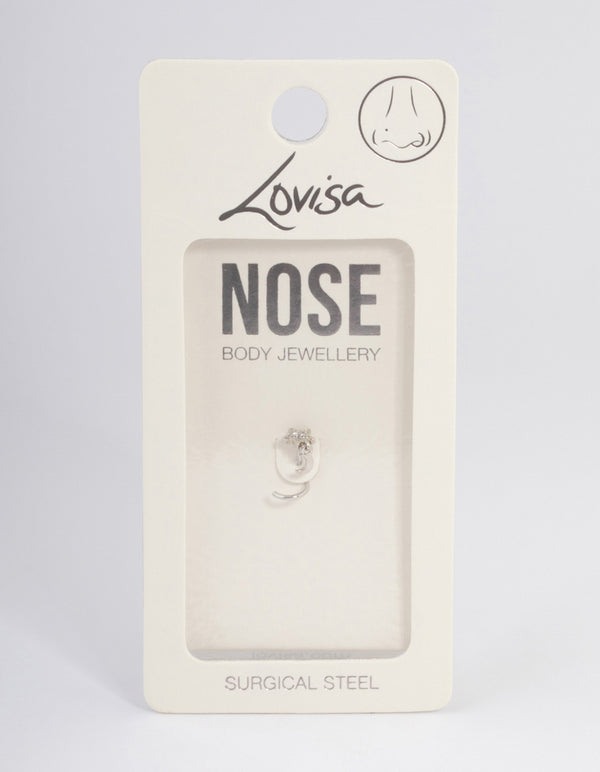 Silver Surgical Steel Star Nose Stud