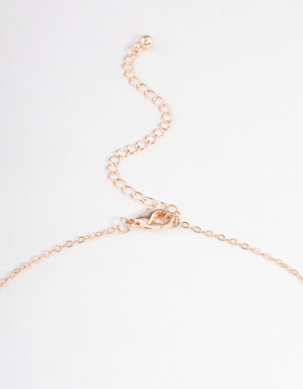 Rose Gold Teardrop & Eye Diamante Necklace