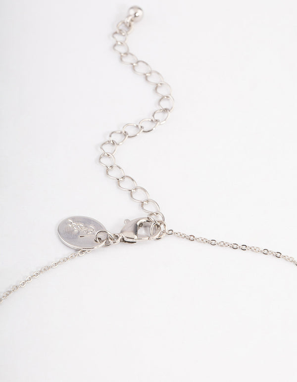 Silver Cubic Zirconia Flower Jewellery Set