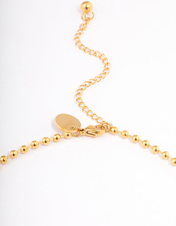 Waterproof Gold Plated Stainless Steel Thin Ball Chain Necklace
