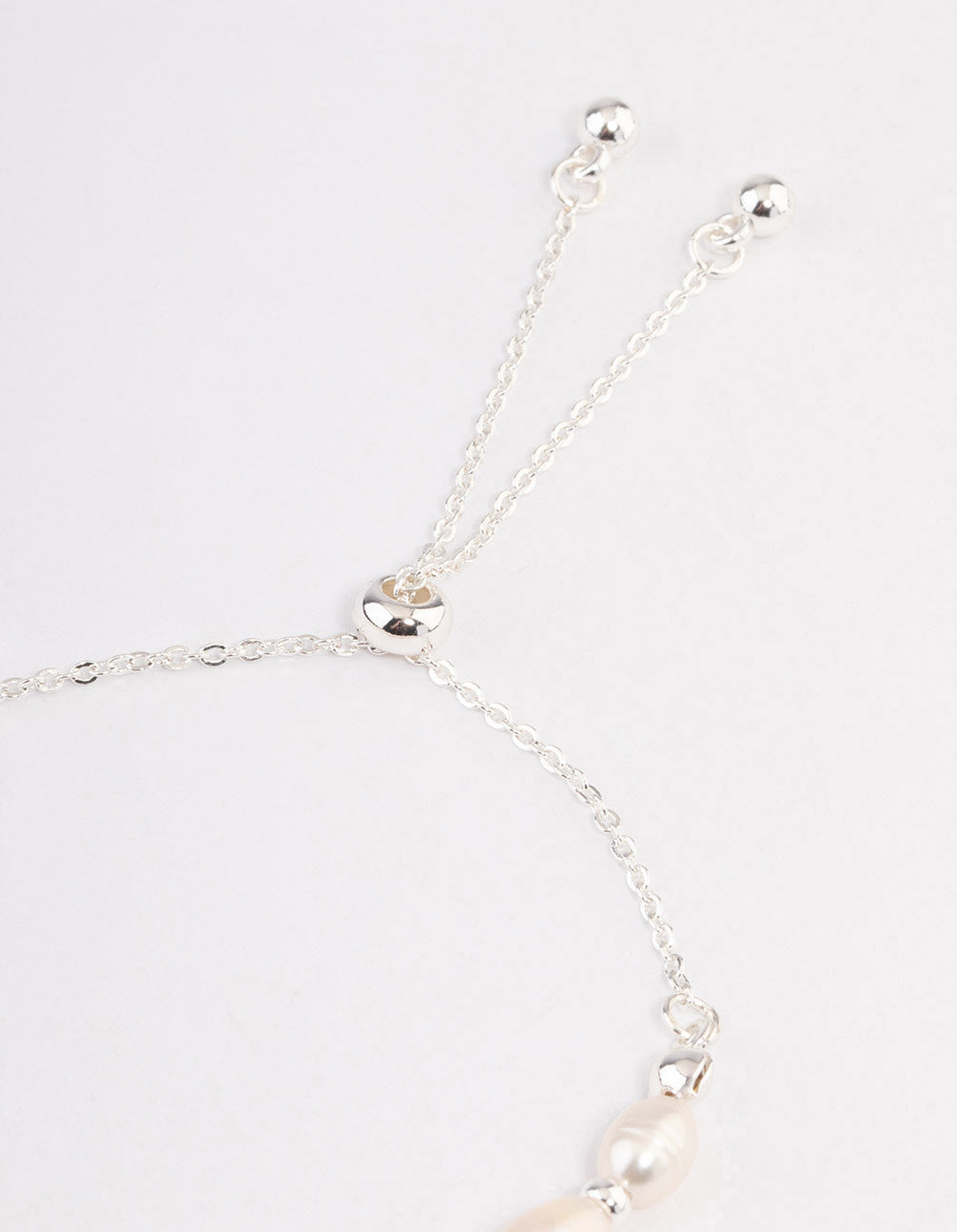 Silver Plated Freshwater Pearl Ball Toggle Bracelet