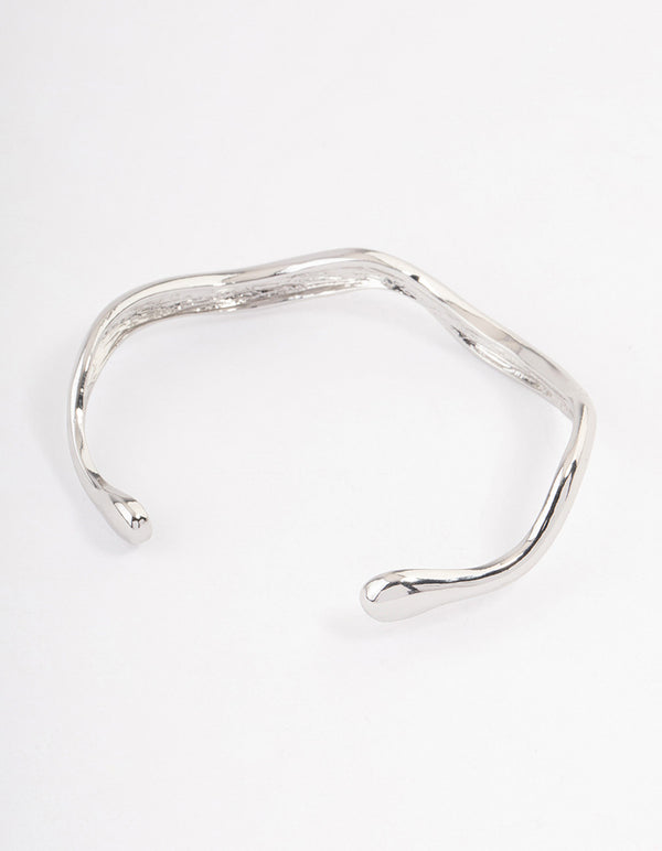 Silver Melted Wrist Cuff