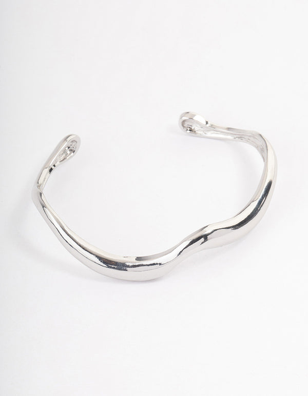 Silver Melted Wrist Cuff