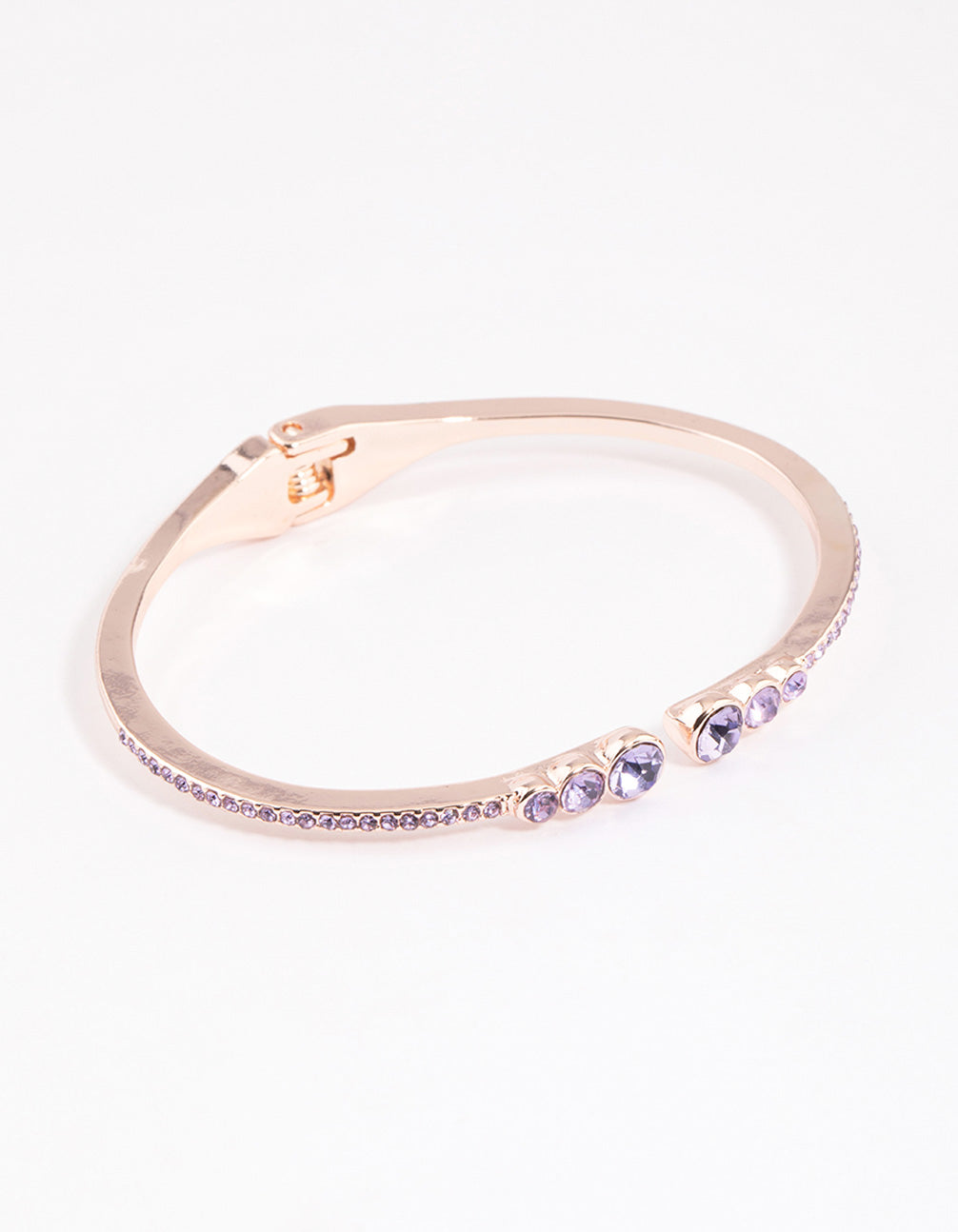 Rose Gold Circle Diamante Wrist Cuff