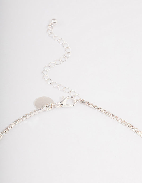 Silver Plated Cupchain Mixed Butterfly Necklace