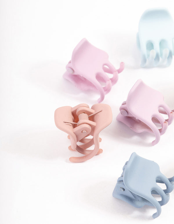 Small Matte Hair Claw Clip 8-Pack