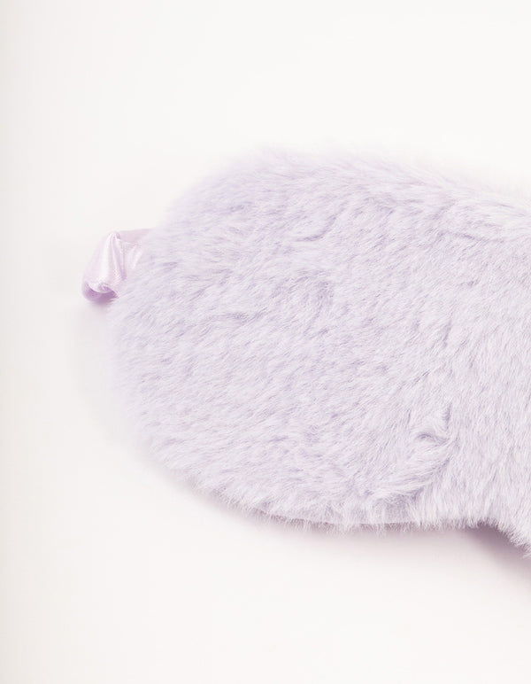 Lilac Fluffy Eye Mask
