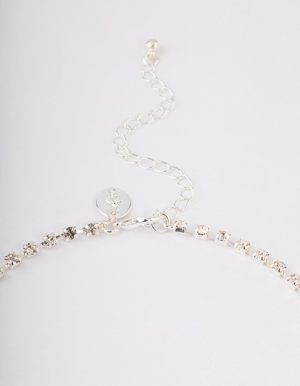 Silver Diamante Layered Statement Necklace