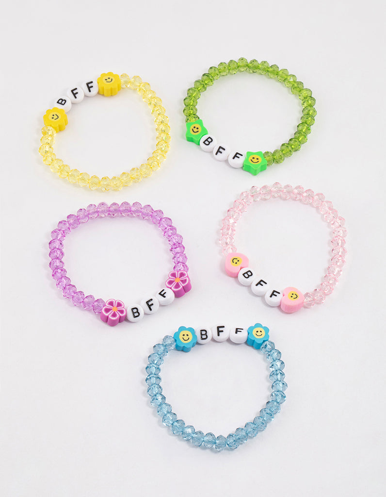 Kids Beaded BFF Stretch Bracelet 5-Pack Lovisa