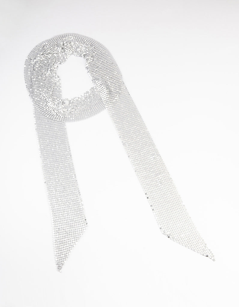 Silver Mesh Scarf - Main Image