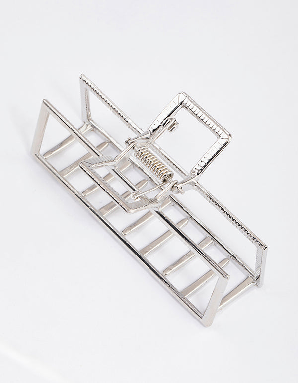 Silver Rectangle & Twisted Claw Clips Pack