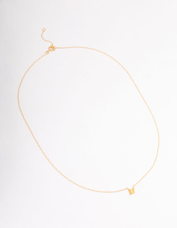 Gold Plated Sterling Silver Polished Butterfly Necklace