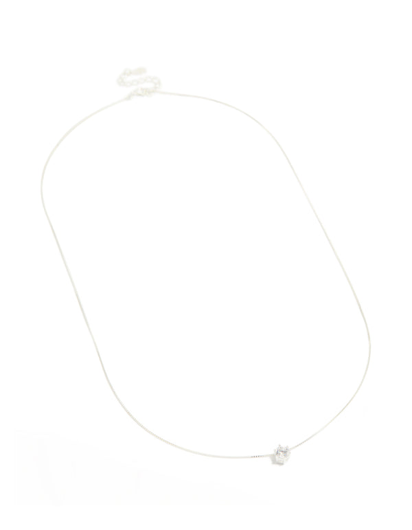 Sterling Silver Classic Claw Pendant Necklace