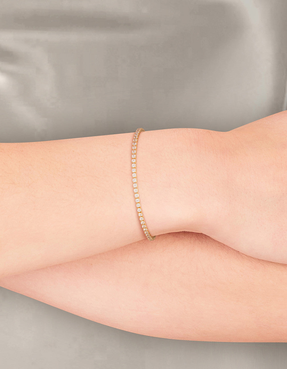 Gold Plated Small Round Tennis Bracelet