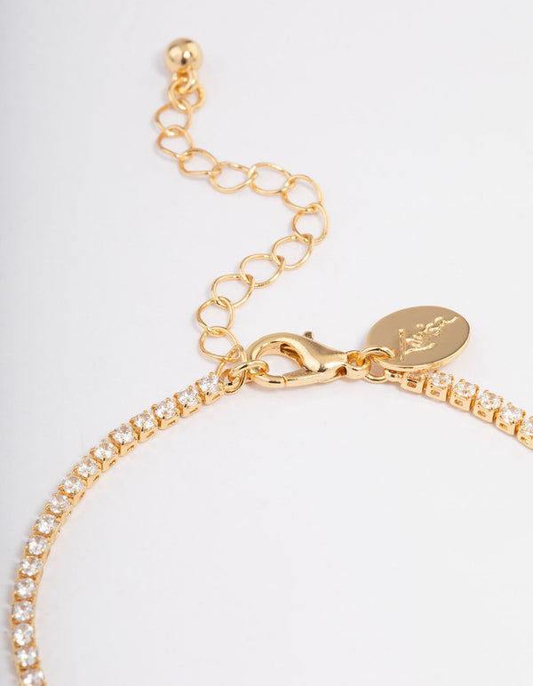 Gold Plated Small Round Tennis Bracelet