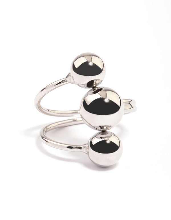 Silver Plated Ball Ring