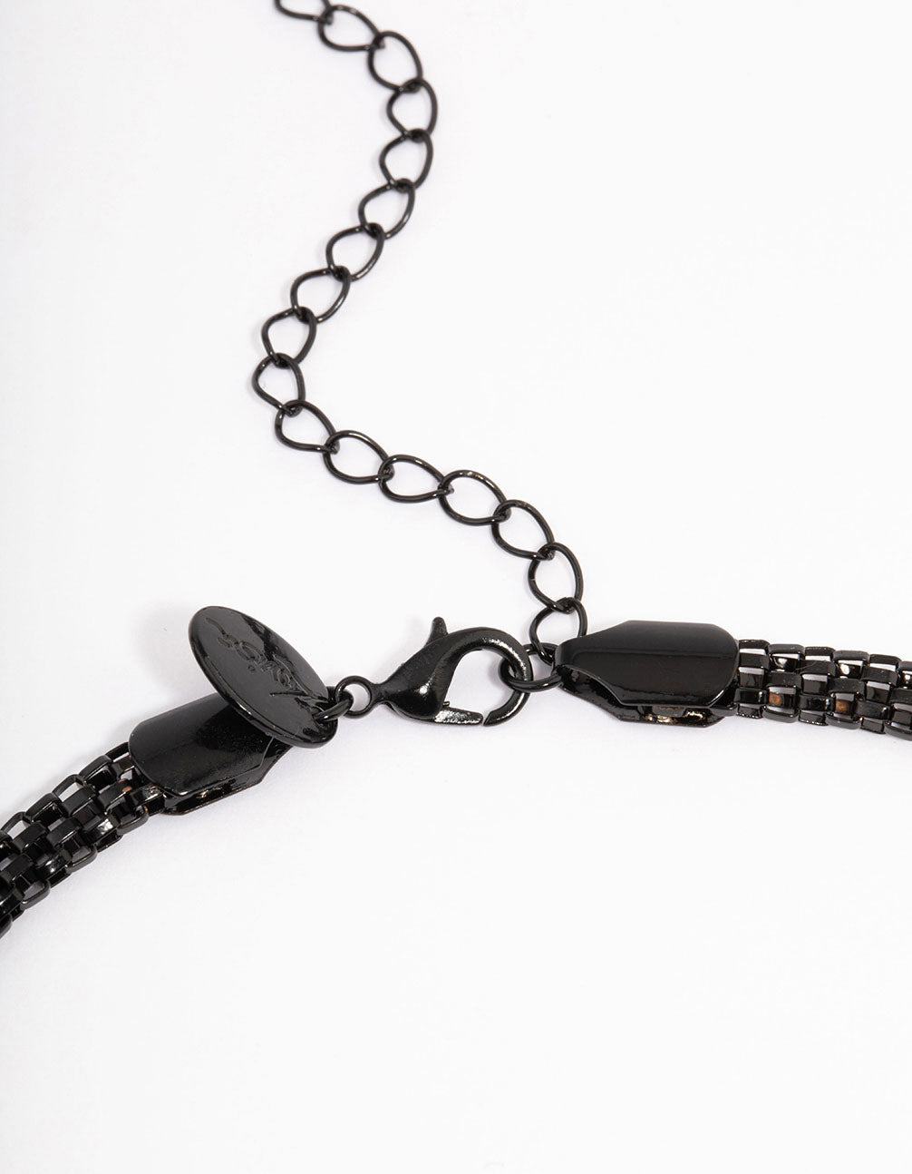 Gold & Black Flower Cup Chain Choker