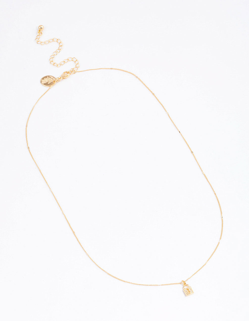 Gold Diamante Locket Pendant Necklace