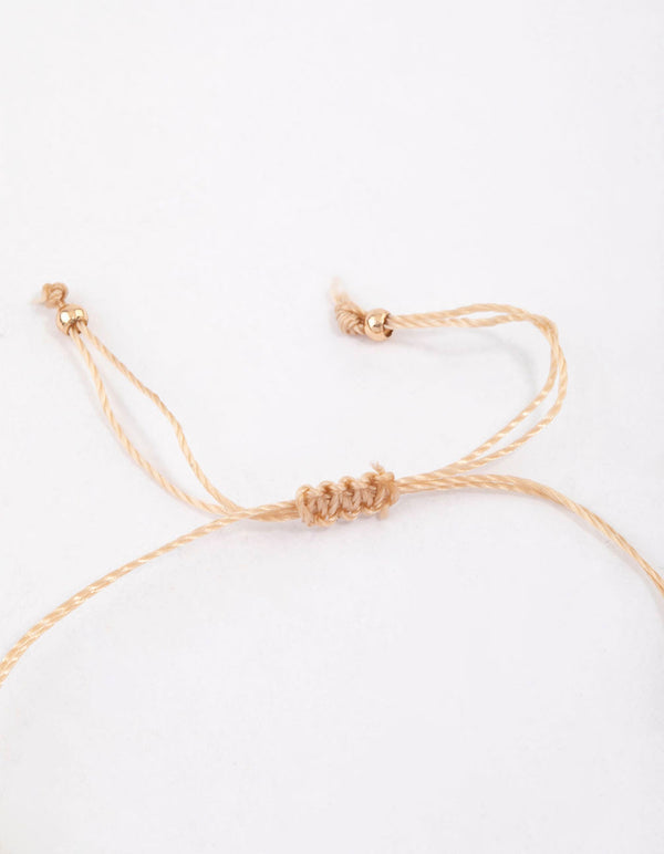 Fabric Beaded Pattern Toggle Bracelet