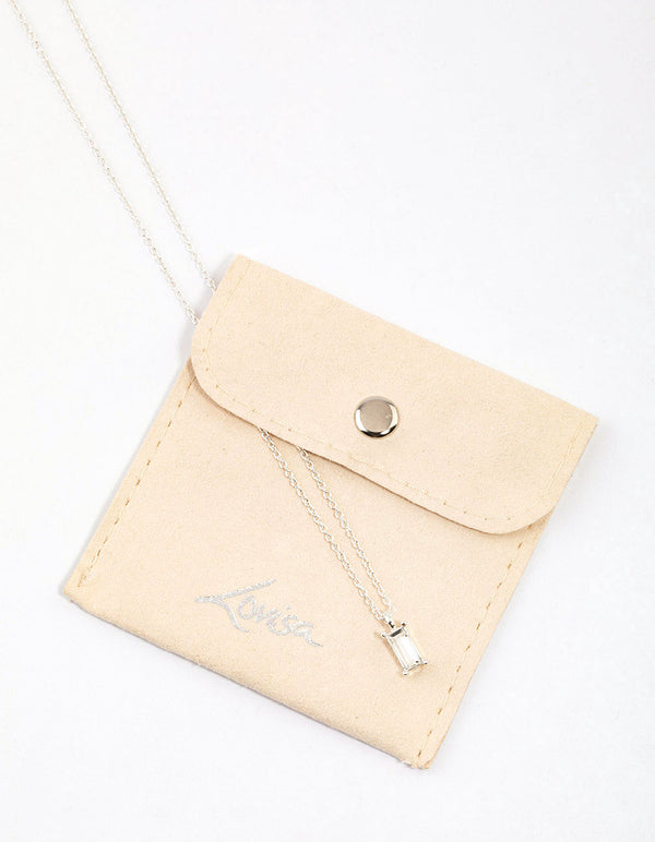 Silver Baguette Drop Jewellery & Polishing Set