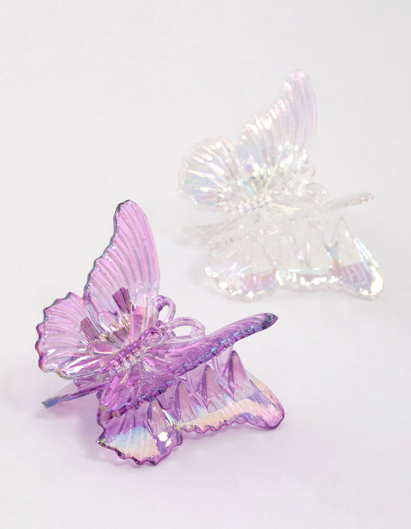 Kids Butterfly Hair Claw Pack