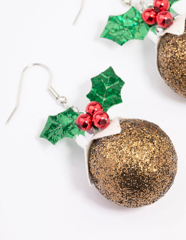 Silver Large Spiral Drop Earrings