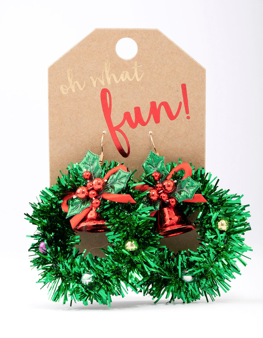 Christmas Wreath Drop Earrings