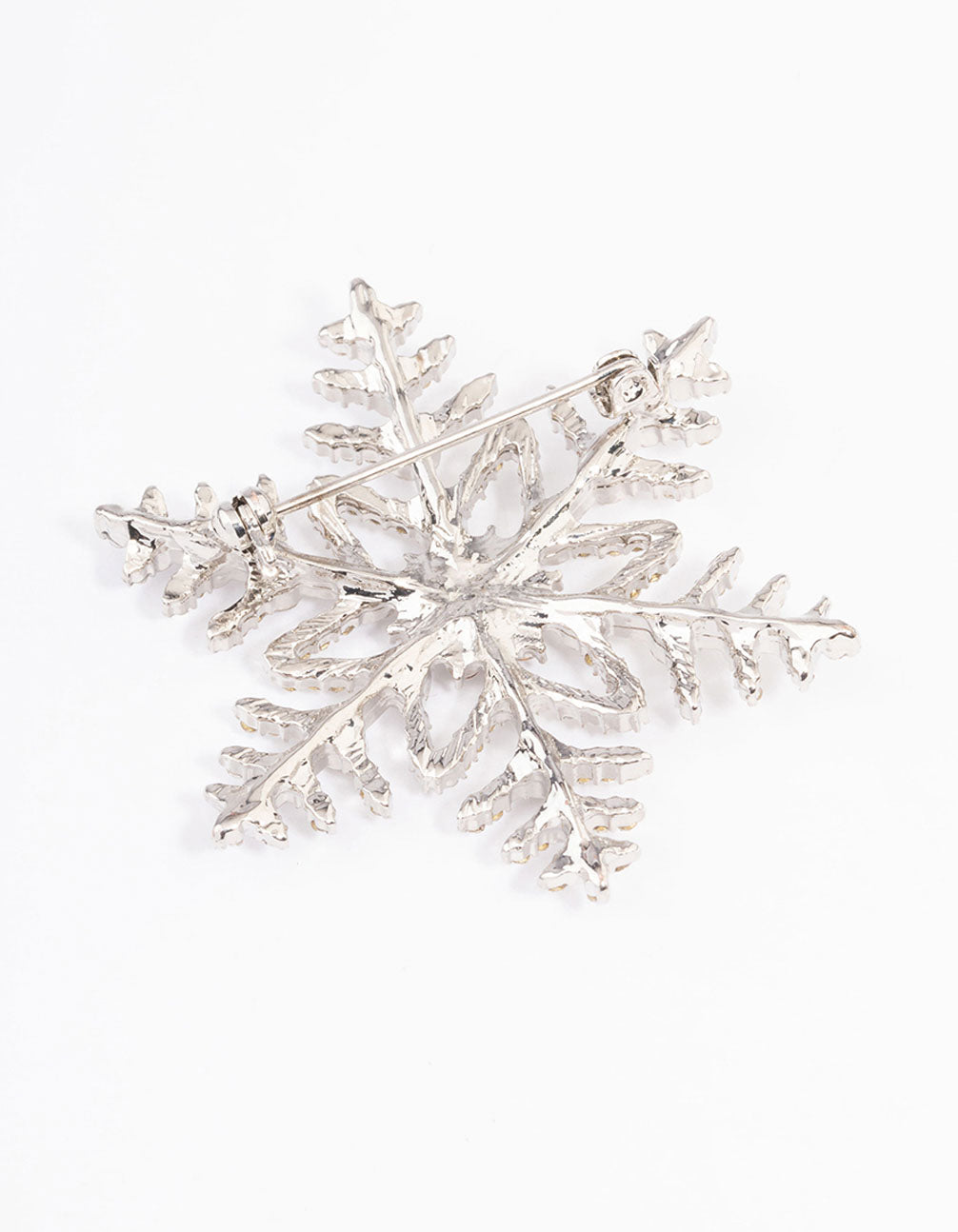 Silver Large Snowflake Brooch