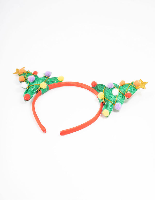 Pom Pom Christmas Tree Headband
