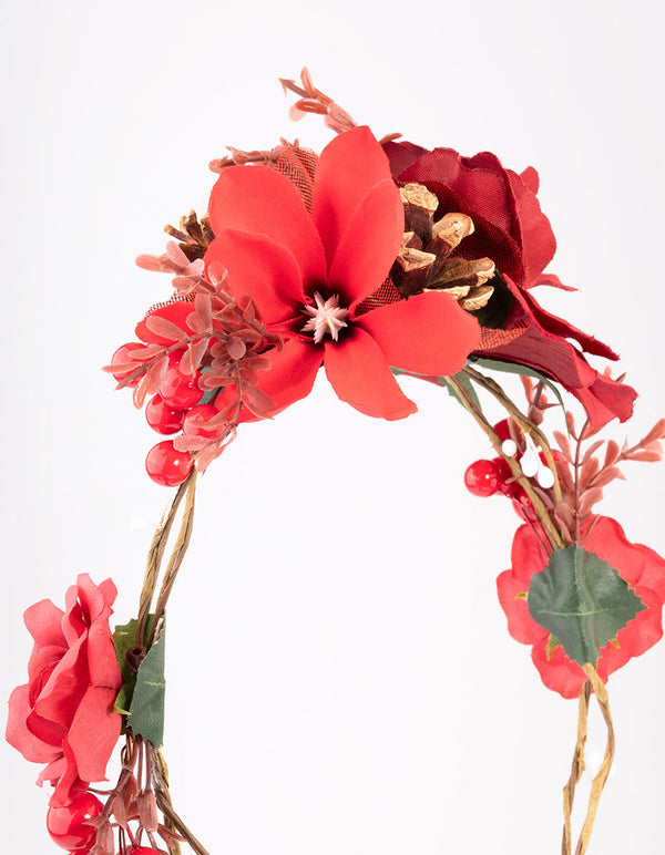 Rose Pine Cone Halo Headband