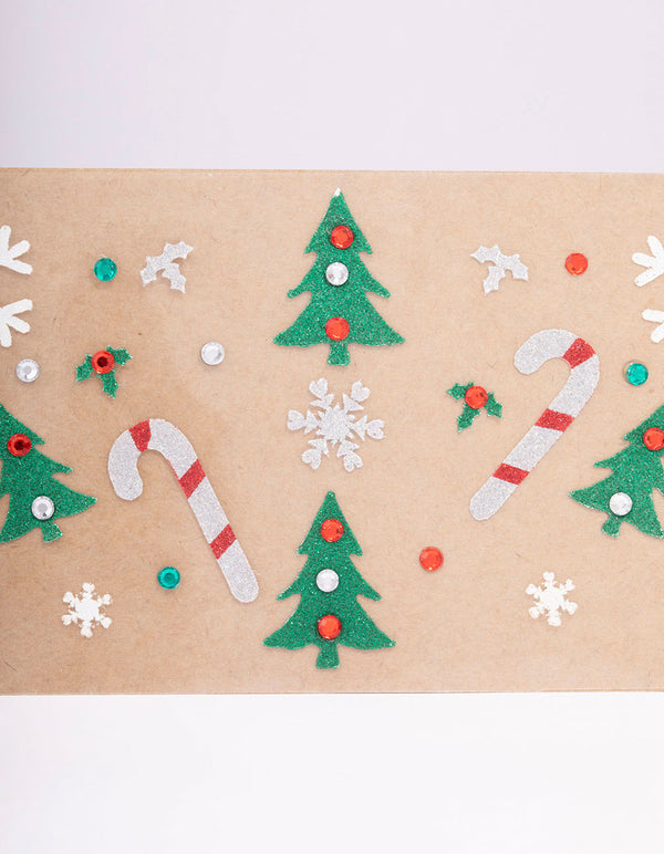 Christmas Tree & Candy Cane Face Jewels