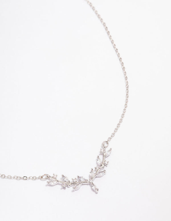Silver Dainty Leafy Vine Necklace