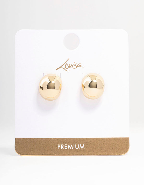 Gold Plated Mini Ball Stud Earrings