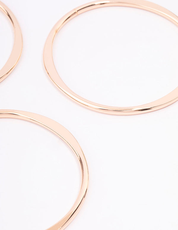 Gold Smooth Organic Bangle Pack