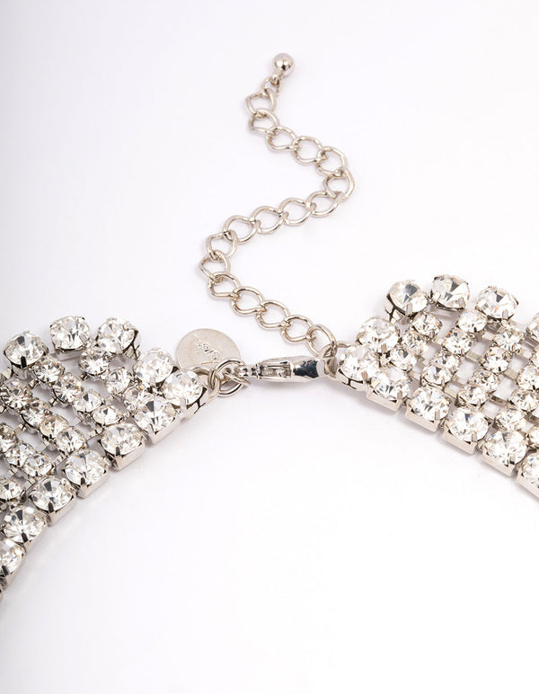 Silver Cup Chain Statement Necklace
